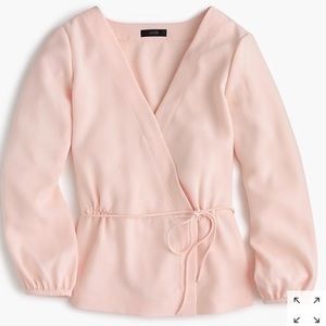 J. Crew Drapey crepe faux wrap top, size 14, new